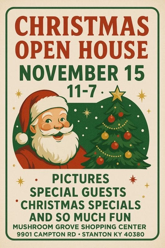 Mushroom Grove Christmas Open House